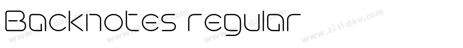 Backnotes regular字体转换